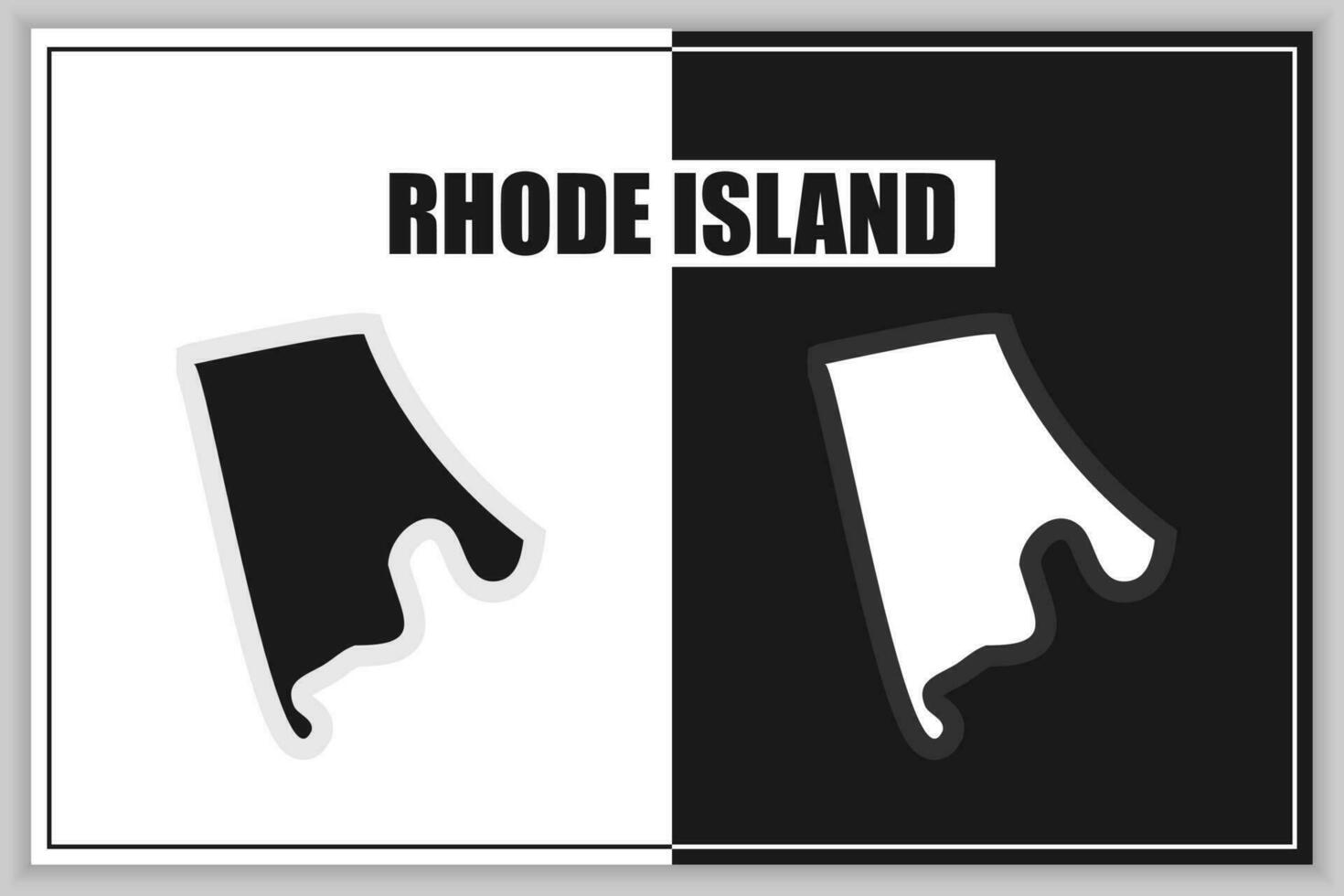 plano estilo mapa do Estado do Rhode ilha, EUA. Rhode ilha contorno. vetor ilustração