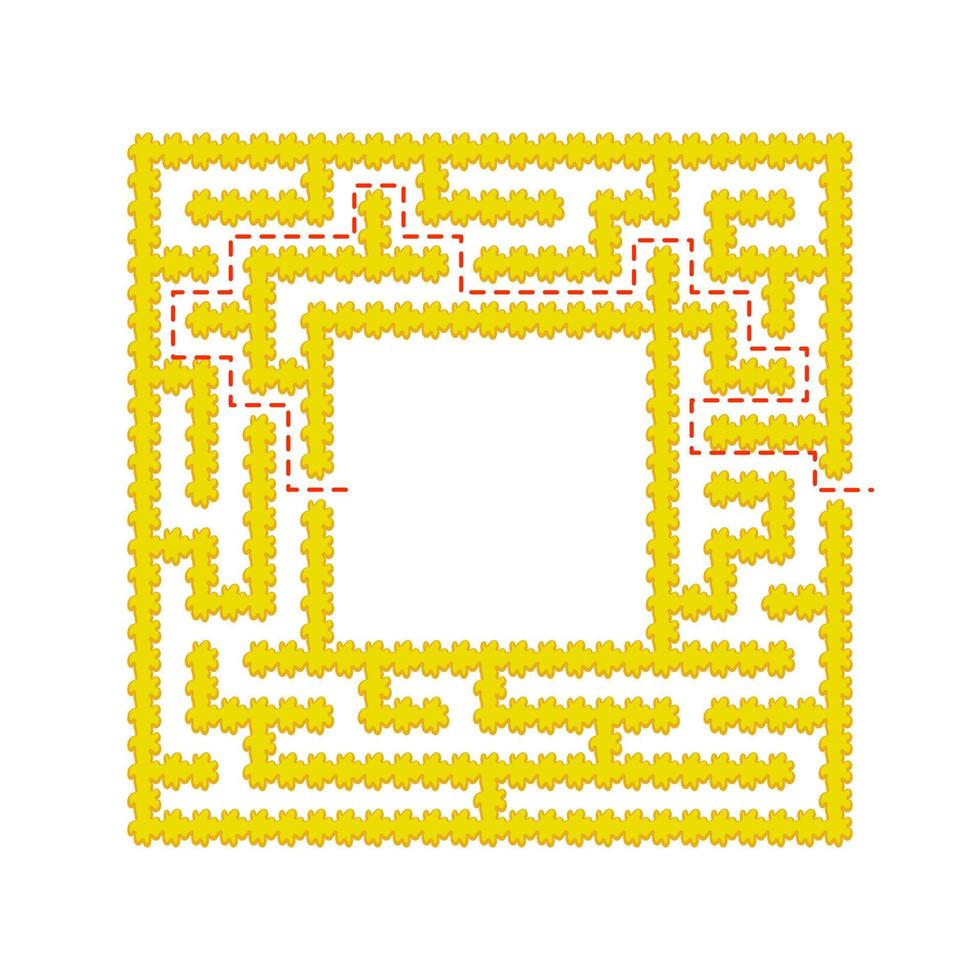 labirinto abstact. jogo para crianças. quebra-cabeça para crianças. enigma do labirinto. encontre o caminho certo. ilustração do vetor de cor.