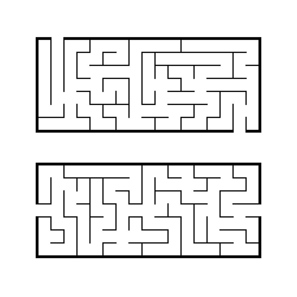 um conjunto de labirintos. jogo para crianças. quebra-cabeça para crianças. enigma do labirinto. encontre o caminho certo. ilustração vetorial. vetor