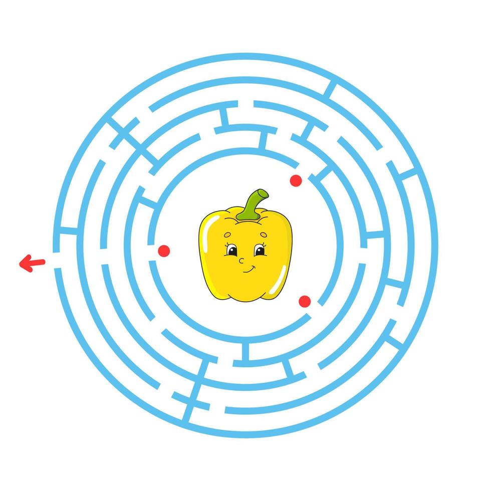 Labirinto. jogo para crianças. labirinto engraçado. planilha de desenvolvimento de educação. página de atividades. quebra-cabeça para crianças. estilo bonito dos desenhos animados. enigma para a pré-escola. enigma lógico. ilustração do vetor de cor.