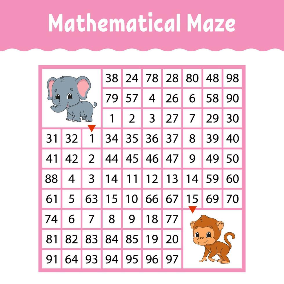 Jogo educacional de lógica matemática jogo de labirinto para crianças 1