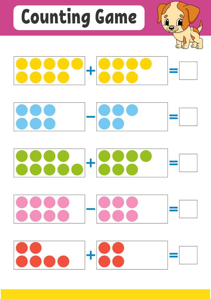 Jogo De Educação Colorido Por Adição E Subtração Para Cavalos Para Crianças  Ilustração do Vetor - Ilustração de vila, lazer: 214943555