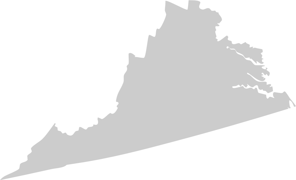 mapa da Virgínia vetor