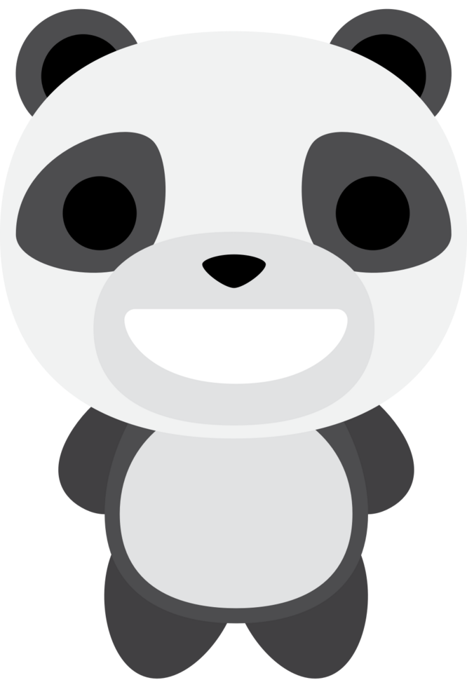 emoji panda grande sorriso vetor