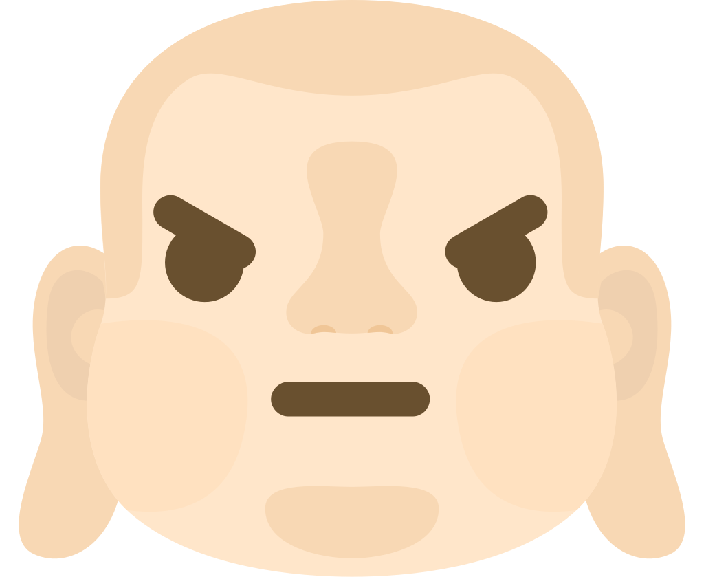 emoji buda cara com raiva vetor