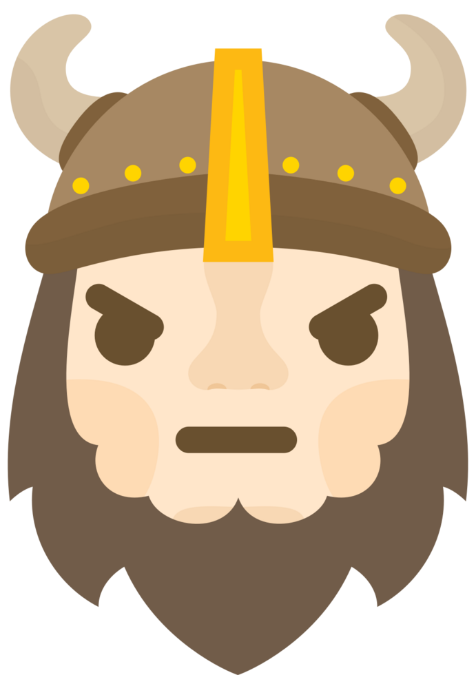 emoji viking com raiva vetor