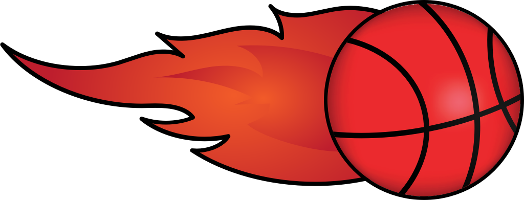 basquete em chamas vetor