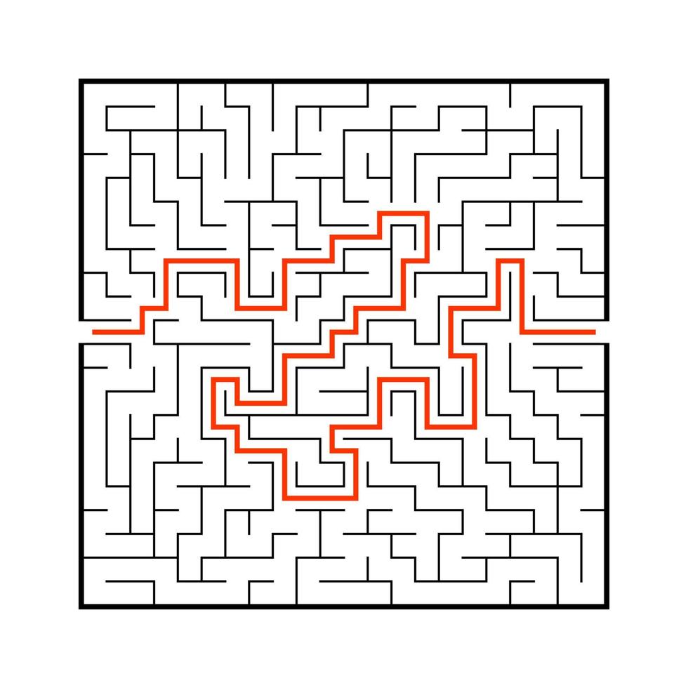 labirinto abstact. jogo educativo para crianças. quebra-cabeça para crianças. enigma do labirinto. encontre o caminho certo. ilustração vetorial. vetor