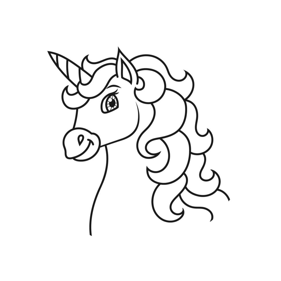 Desenho de cabeça de cavalo para colorir