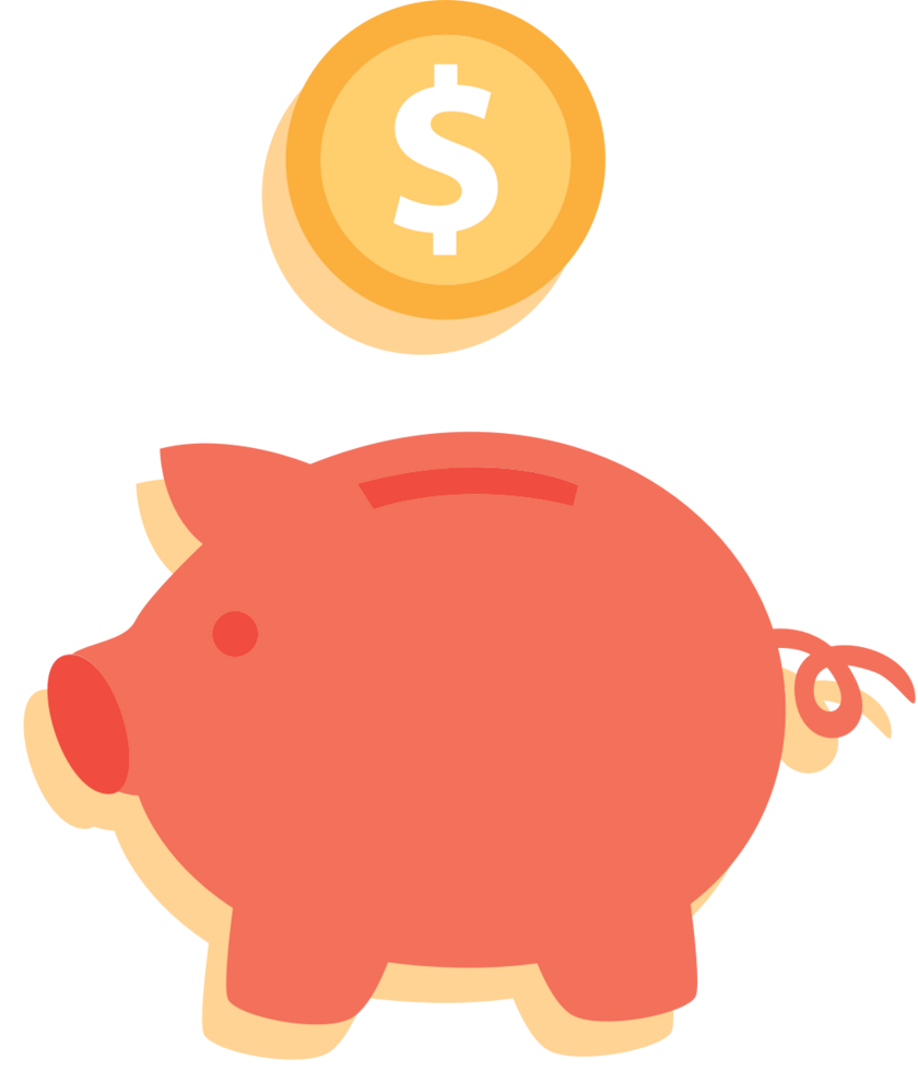 dinheiro salvando porquinho banco vetor