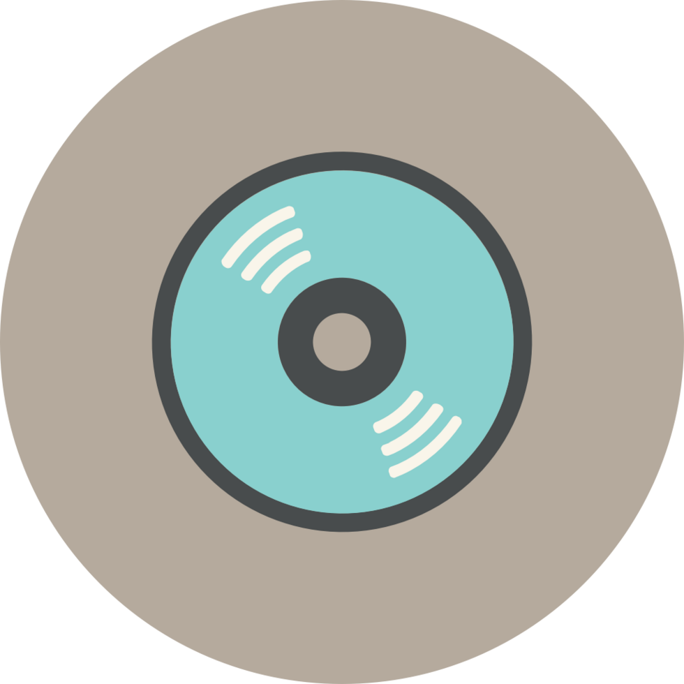 cd de ícone de círculo de música vetor