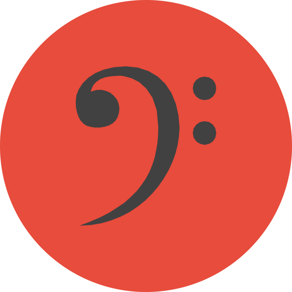 ícone de círculo de símbolo de nota musical vetor