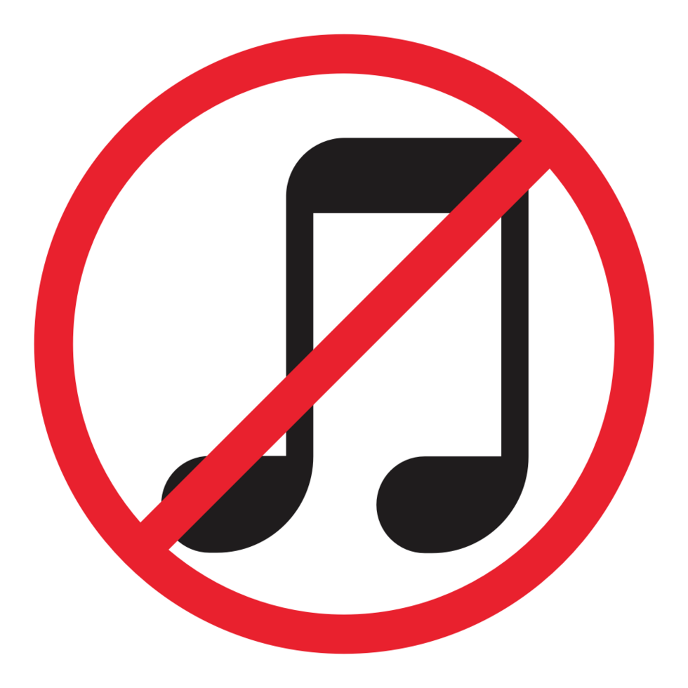proibido público assinar música vetor