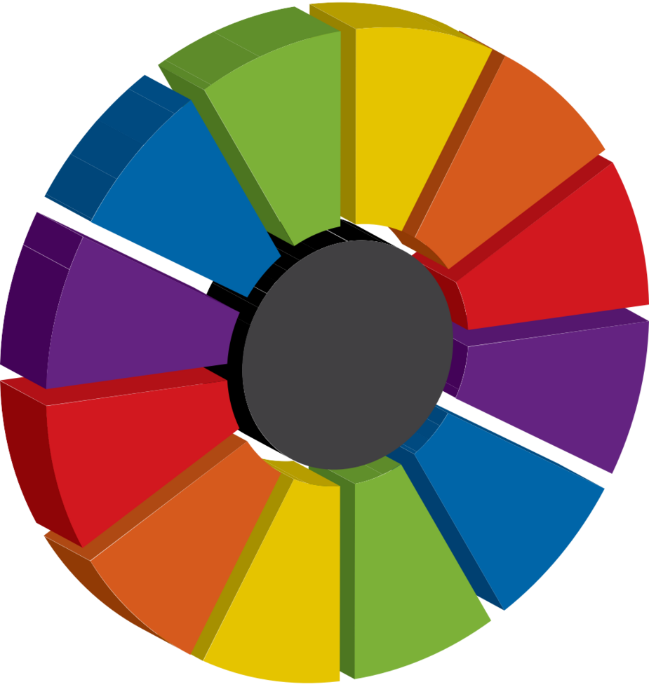 roda de giro do arco-íris vetor