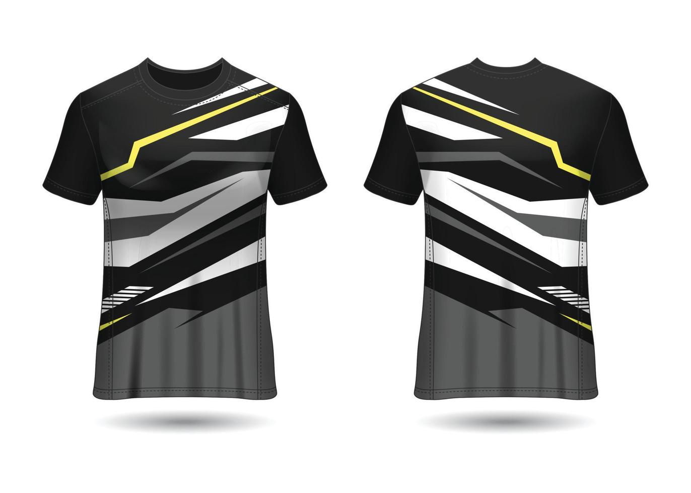 design de esporte de t-shirt. camisa de corrida. vista frontal e traseira uniforme. vetor