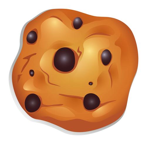 Um biscoito crocante com bolas de choco vetor
