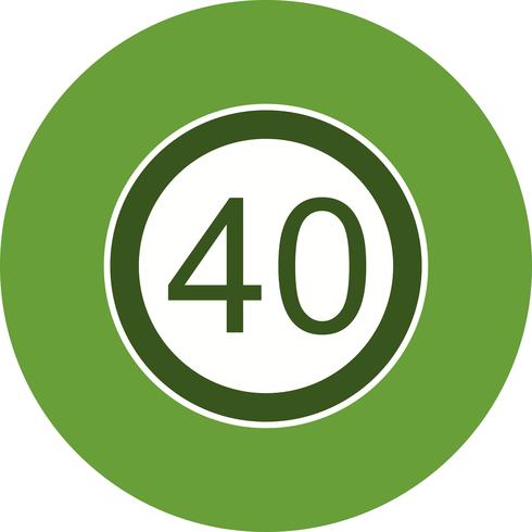 Limite de velocidade de vetor 40 ícone