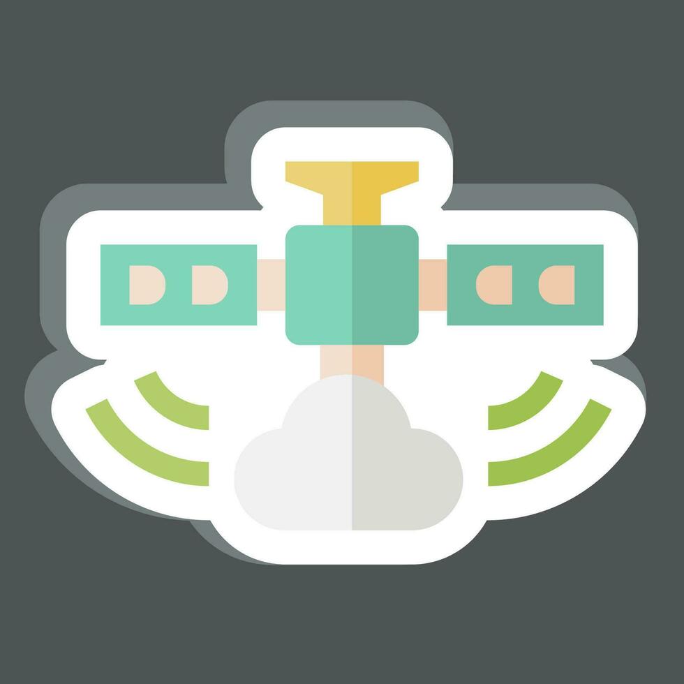 adesivo clima satélite. relacionado para satélite símbolo. simples Projeto editável. simples ilustração vetor