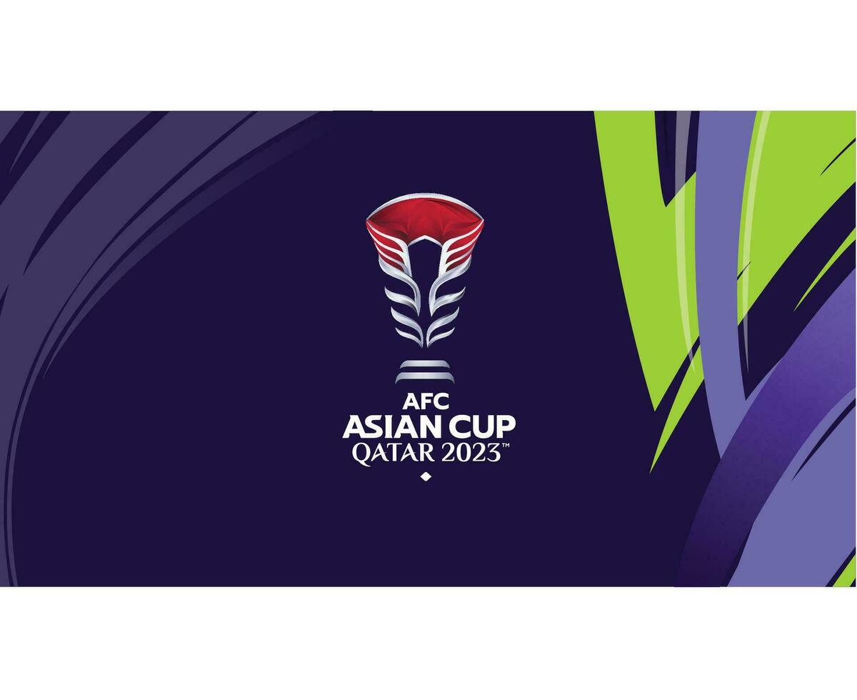 afc ásia copo Catar 2023 Ásia futebol logotipo símbolo Projeto abstrato vetor