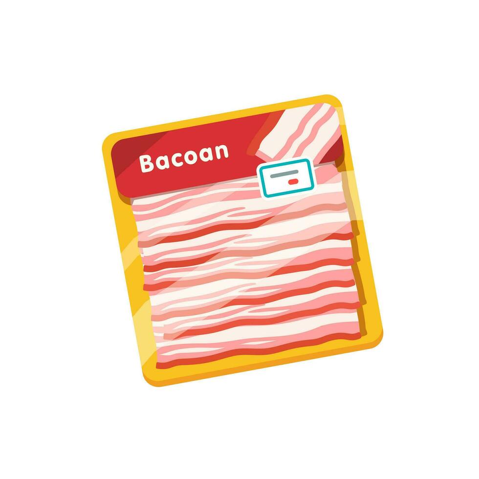 bacon dentro pacote vetor