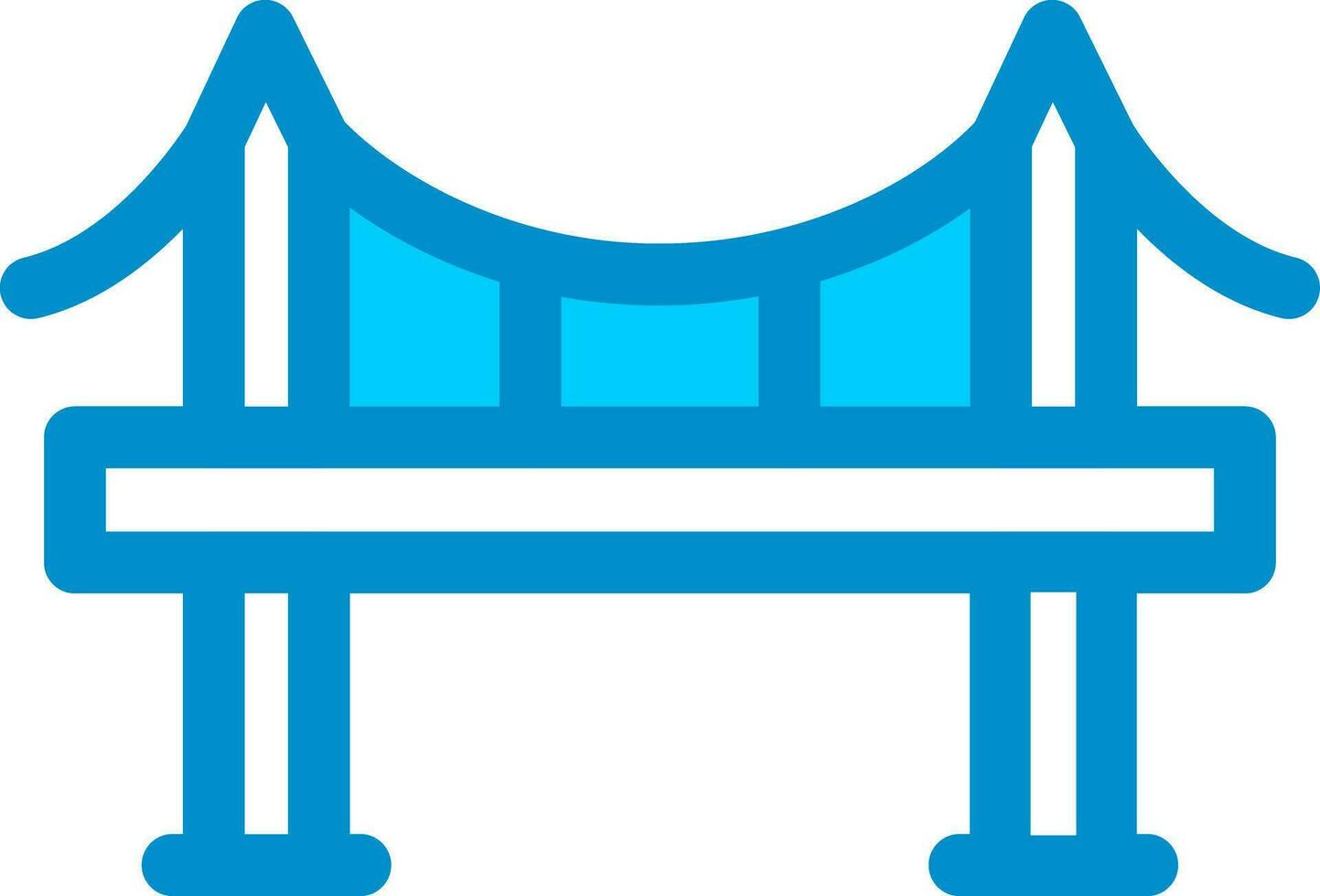 design de ícone criativo de ponte vetor