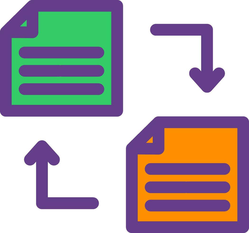 design de ícone criativo de transferência de arquivo vetor