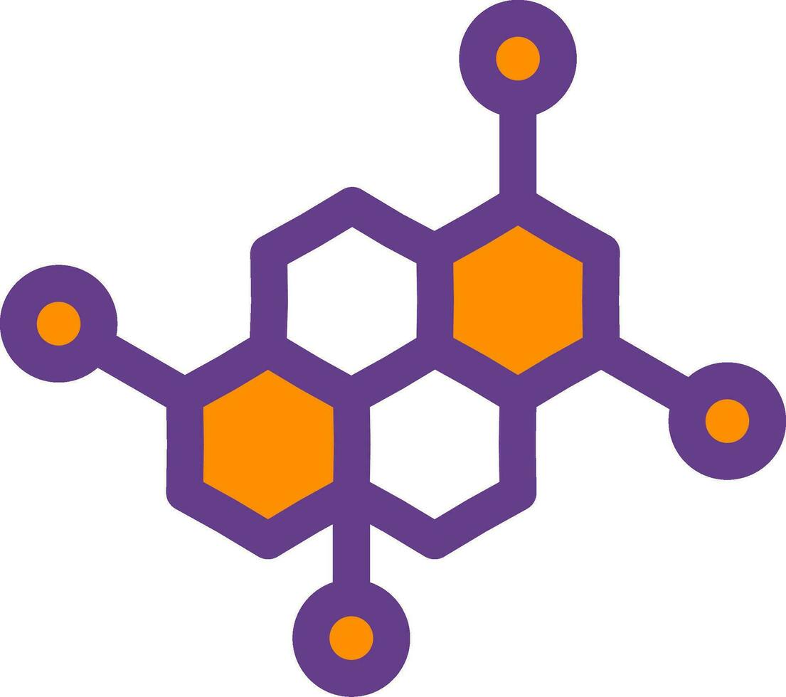 design de ícone criativo de molécula vetor