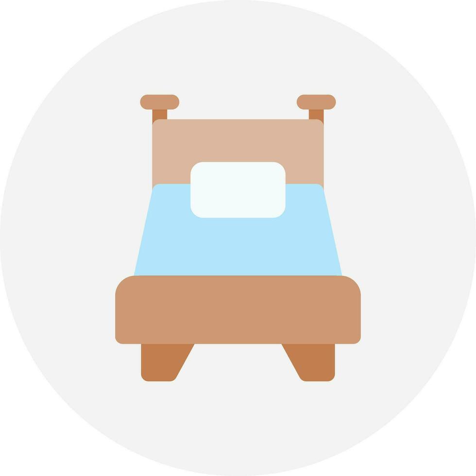 design de ícone criativo de cama de solteiro vetor