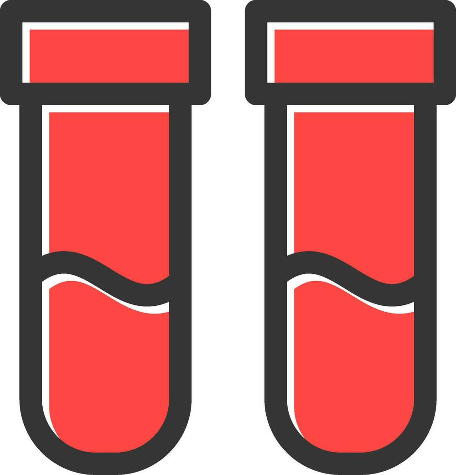 design de ícone criativo de tubo de ensaio vetor