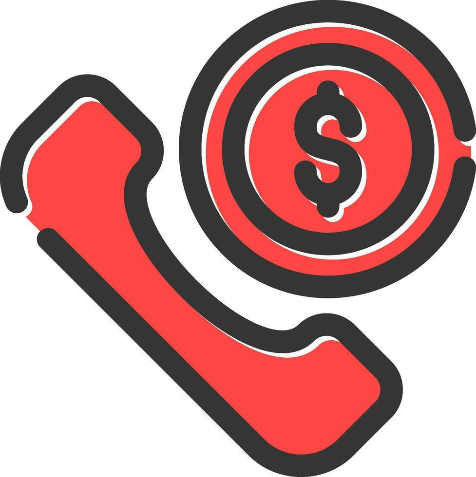 design de ícone criativo de chamada telefônica vetor