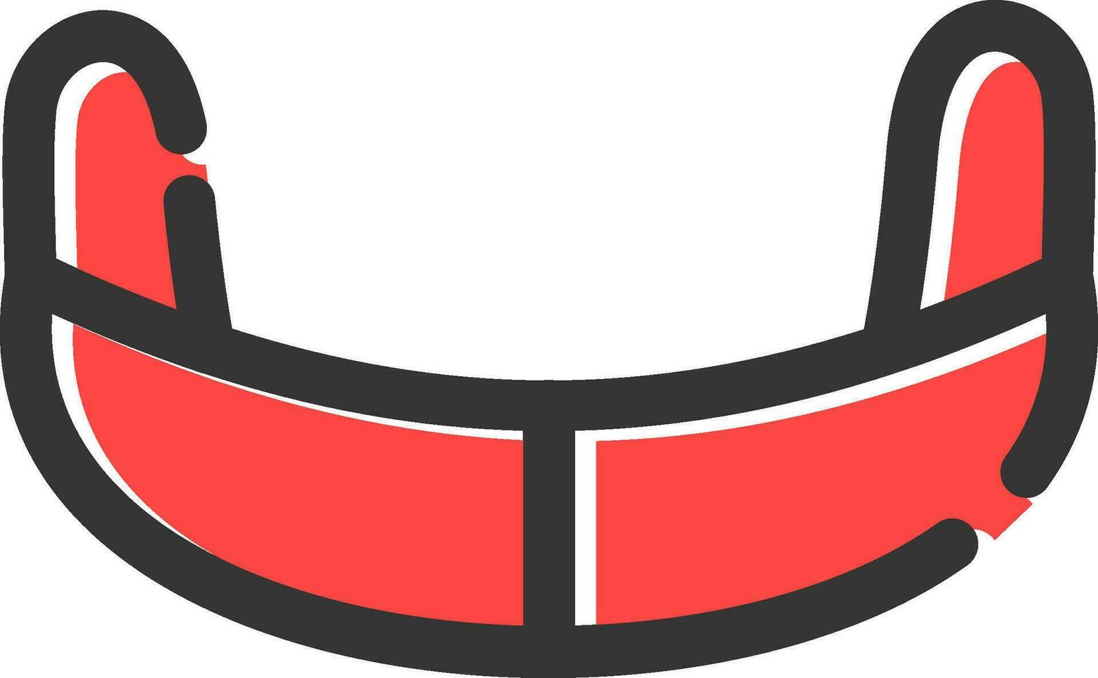 design de ícone criativo de escudo de goma vetor