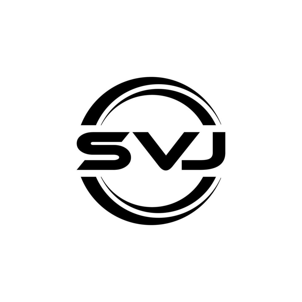 svj carta logotipo projeto, inspiração para uma único identidade. moderno elegância e criativo Projeto. marca d'água seu sucesso com a impressionante isto logotipo. vetor