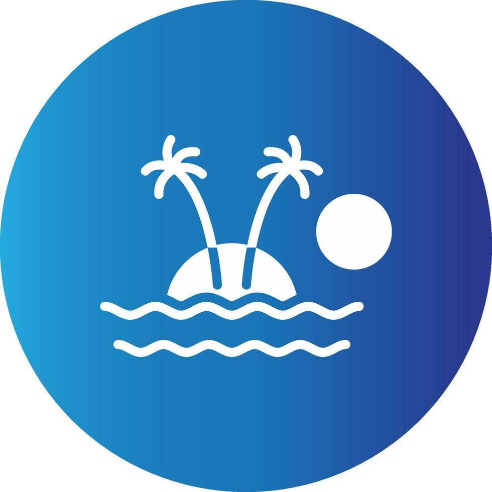 design de ícone criativo da ilha vetor