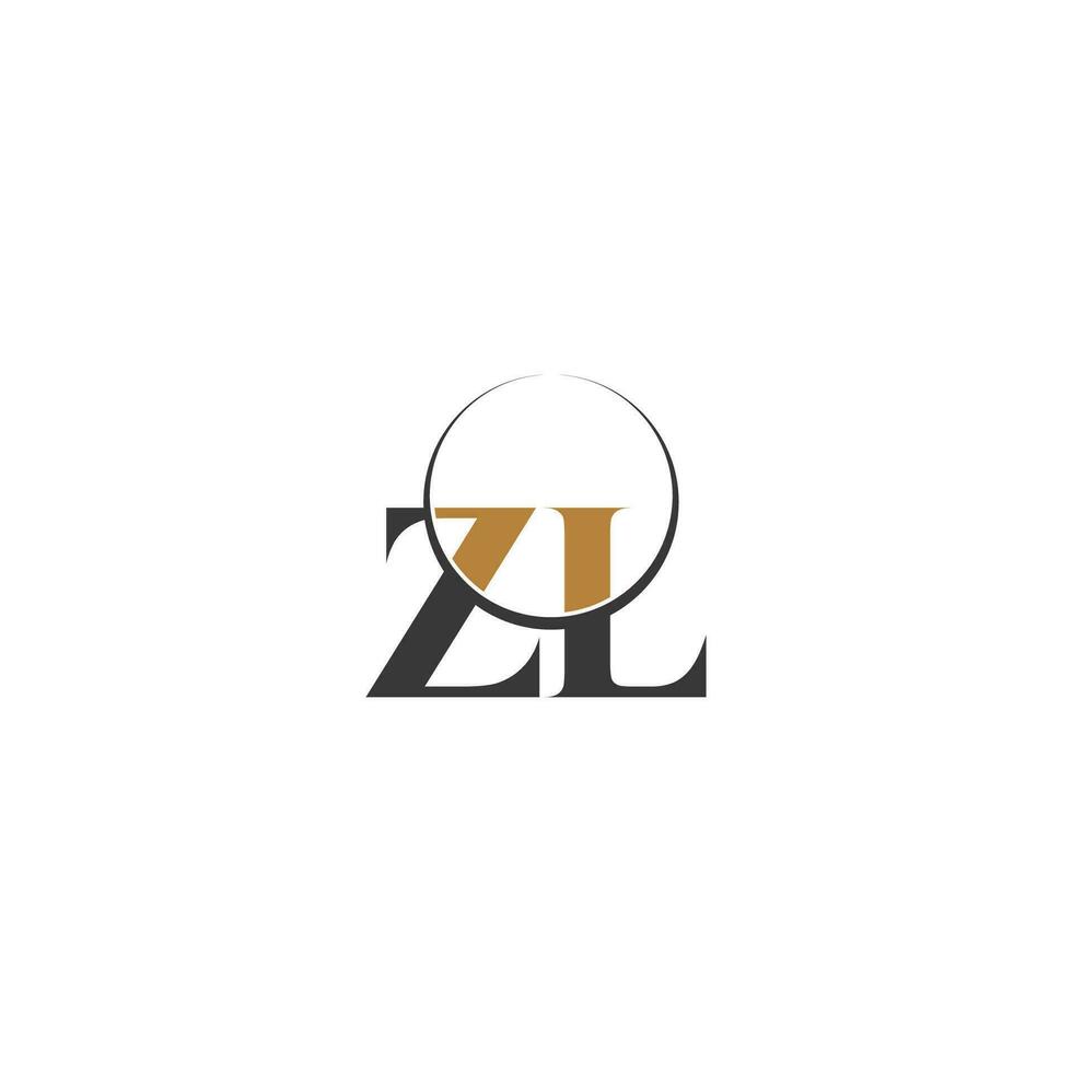 alfabeto iniciais logotipo zl, lz, z e eu vetor