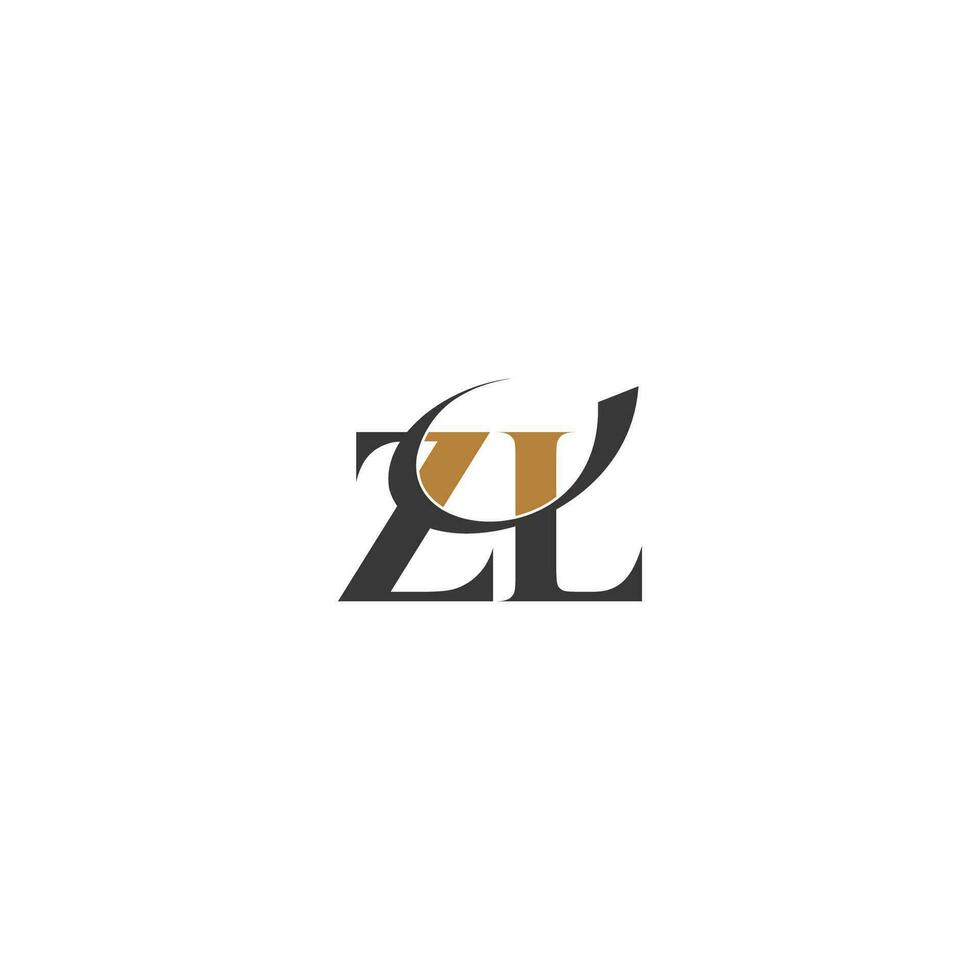 alfabeto iniciais logotipo zl, lz, z e eu vetor