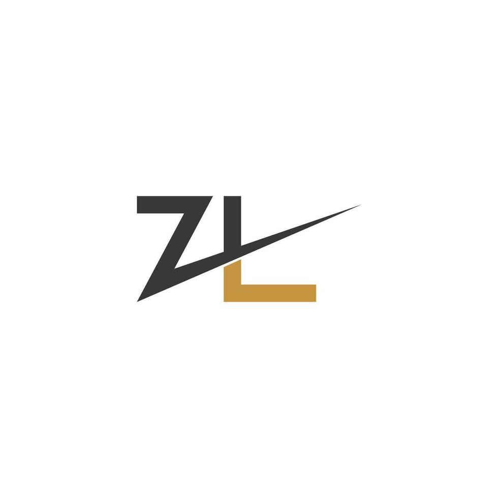 alfabeto iniciais logotipo zl, lz, z e eu vetor