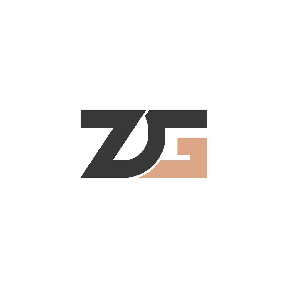 gz, zg, g e z abstrato inicial monograma carta alfabeto logotipo Projeto vetor