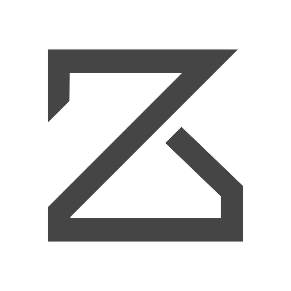 alfabeto cartas iniciais monograma logotipo beleza, zb, z e b vetor