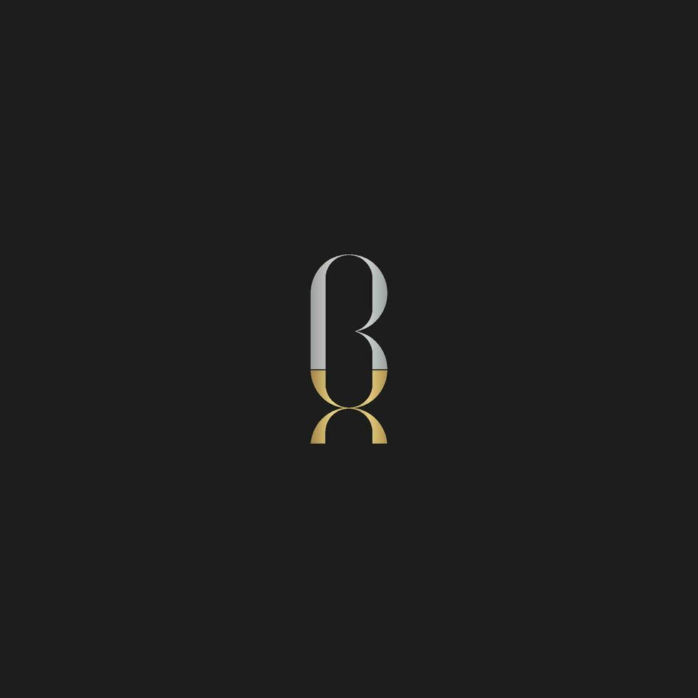 alfabeto iniciais logotipo bx, xb, x e b vetor