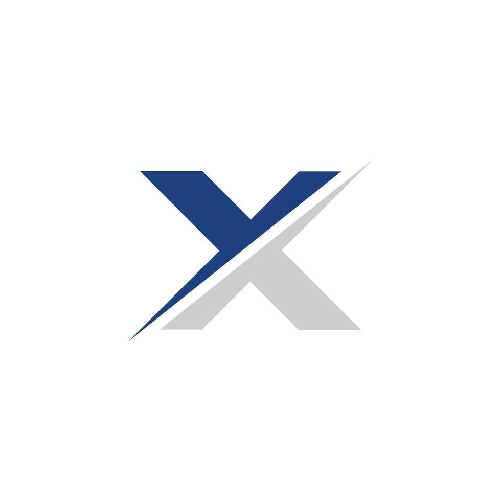 letra inicial x modelo de design de logotipo vetor