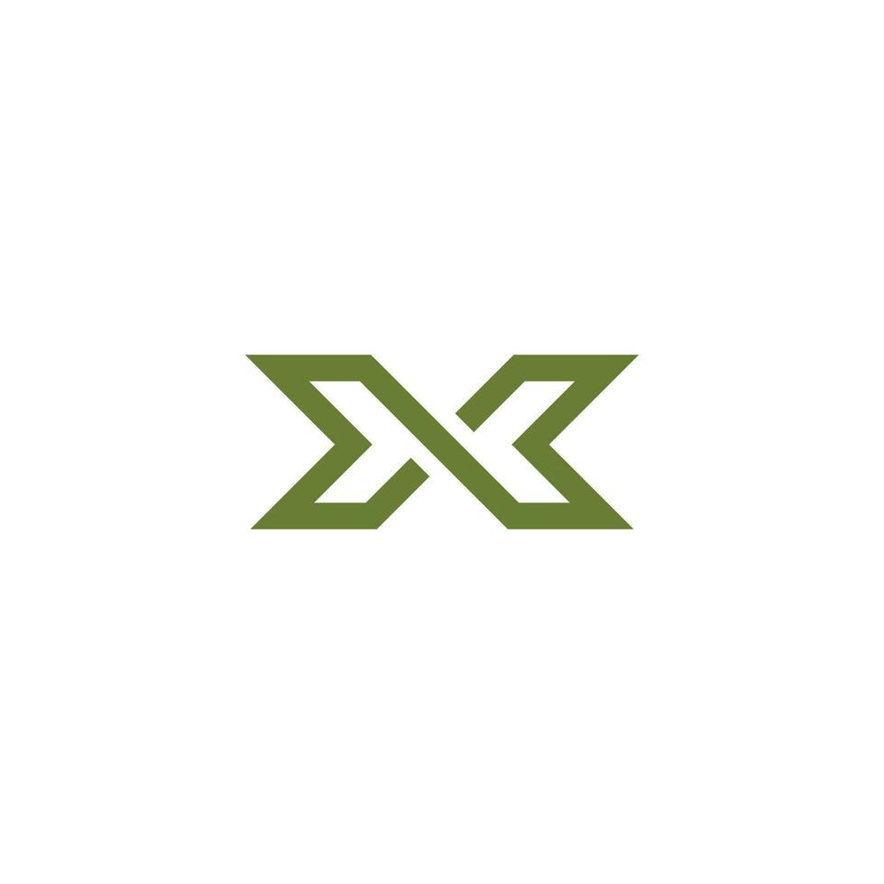 letra inicial x modelo de design de logotipo vetor