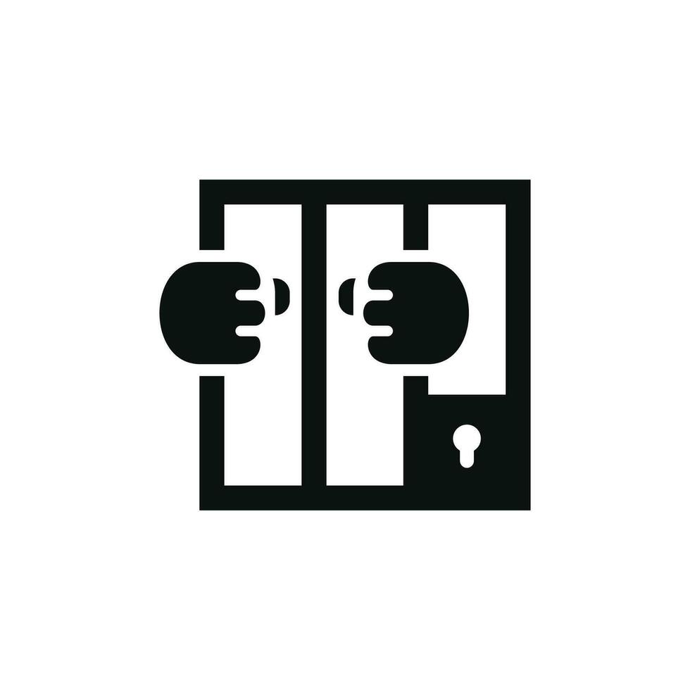 prisioneiro ícone isolado em branco fundo vetor
