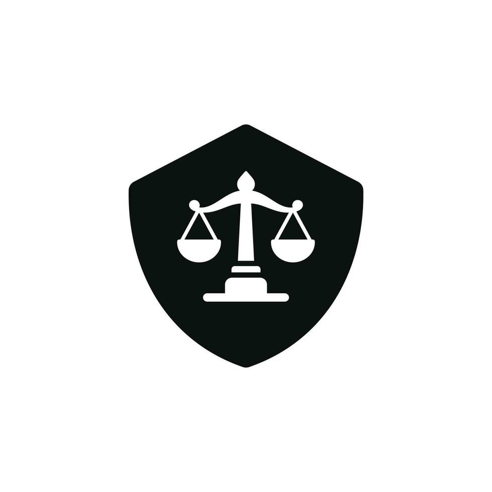 lei escala escudo ícone isolado em branco fundo vetor