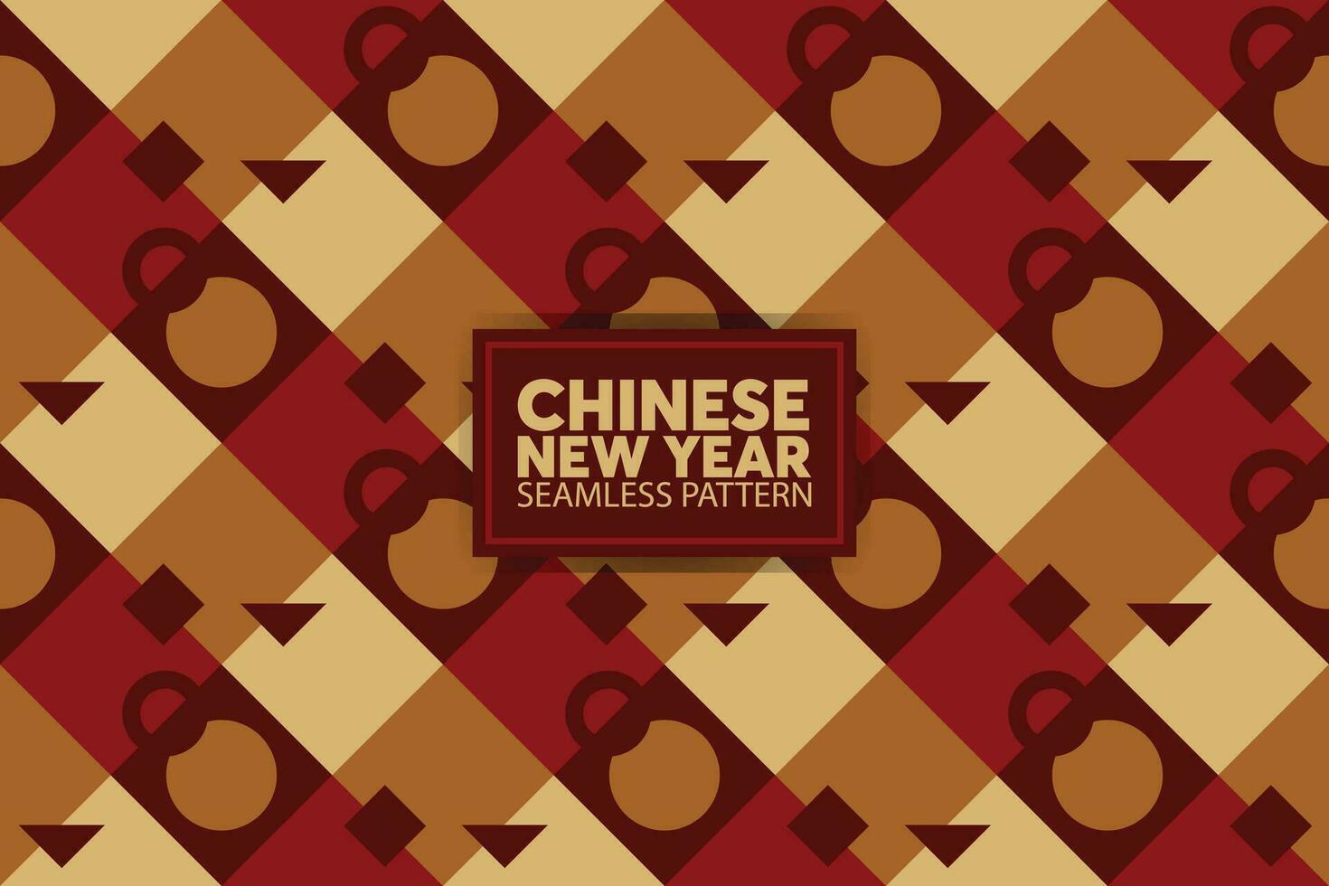 chinês Novo ano desatado padronizar fundo vermelho e ouro cores para cobrir, cartão, poster, bandeira. vetor