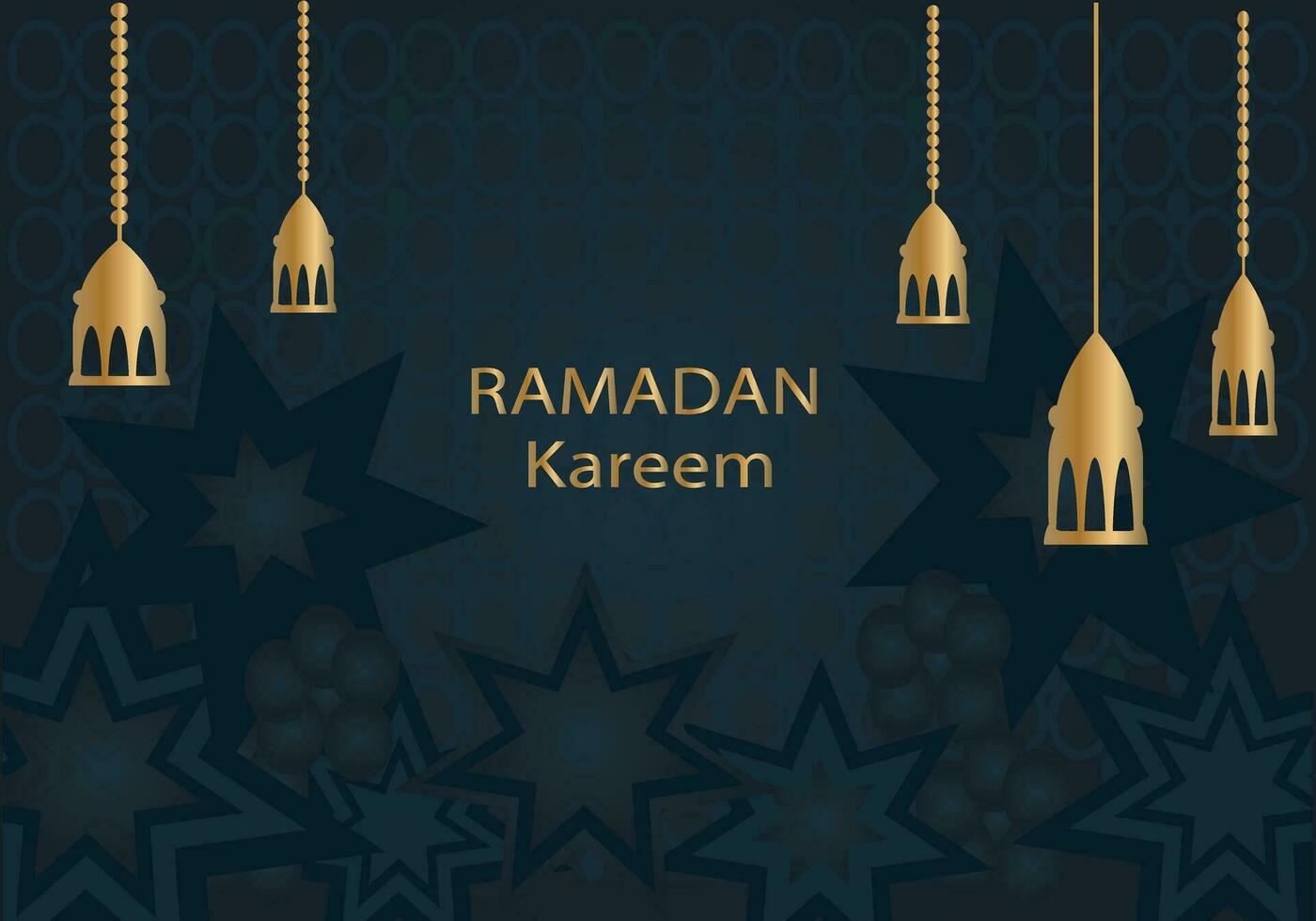 Ramadã kareem islâmico bandeira modelo. eid Mubarak muçulmano poster Projeto vetor com uma lanterna, lua, e Estrela dentro luxo fundo. Ramadã vetor Projeto elemento.