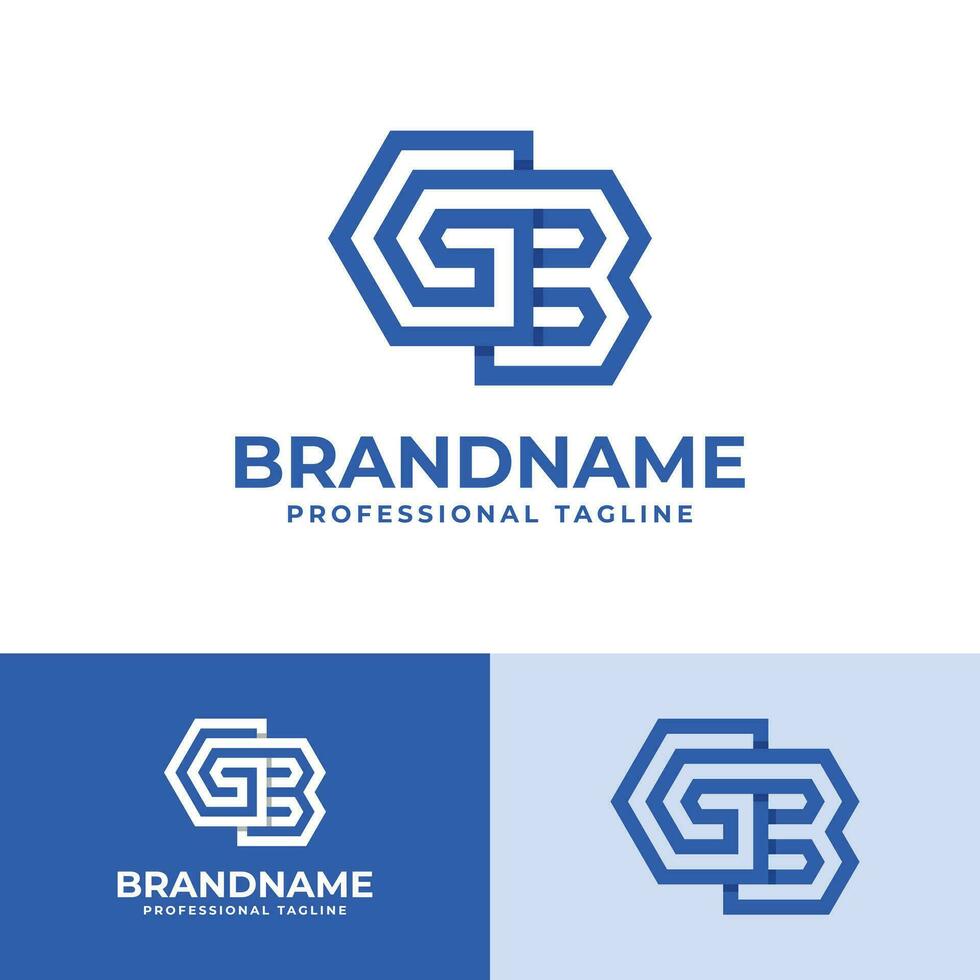 moderno iniciais gb logotipo, adequado para o negócio com gb ou bg iniciais vetor