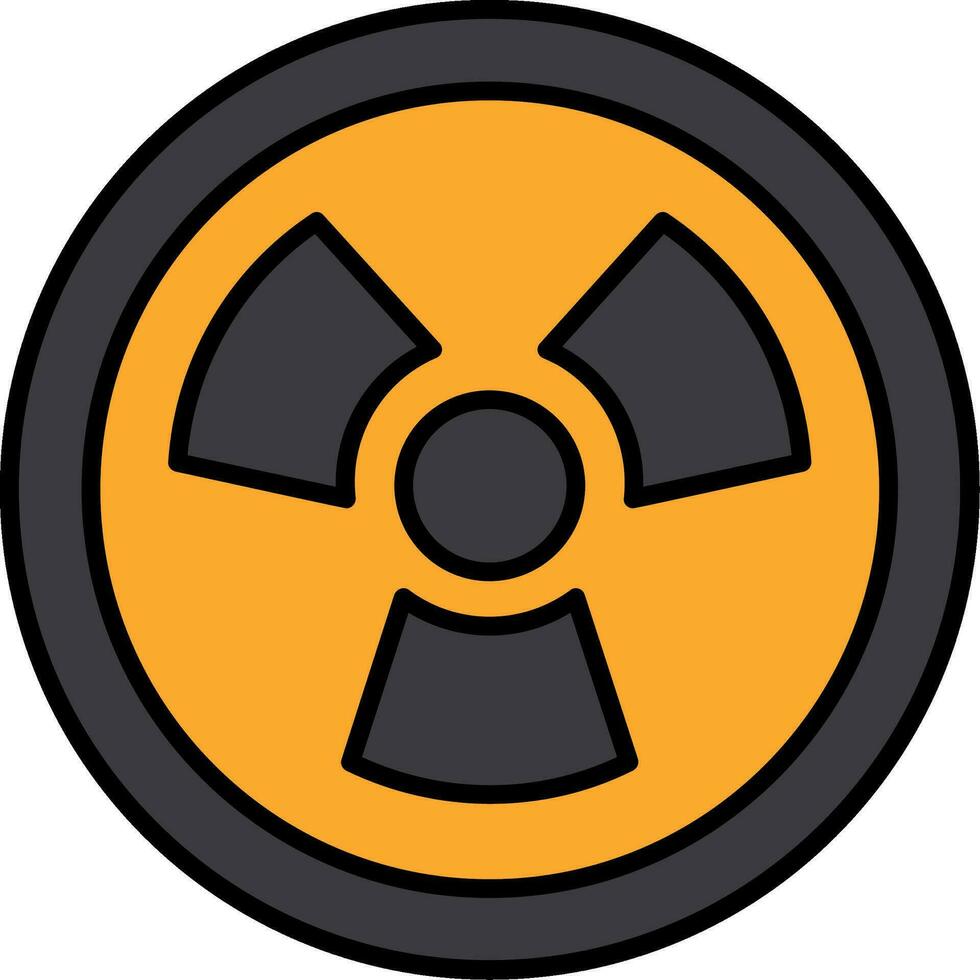 nuclear linha preenchidas ícone vetor