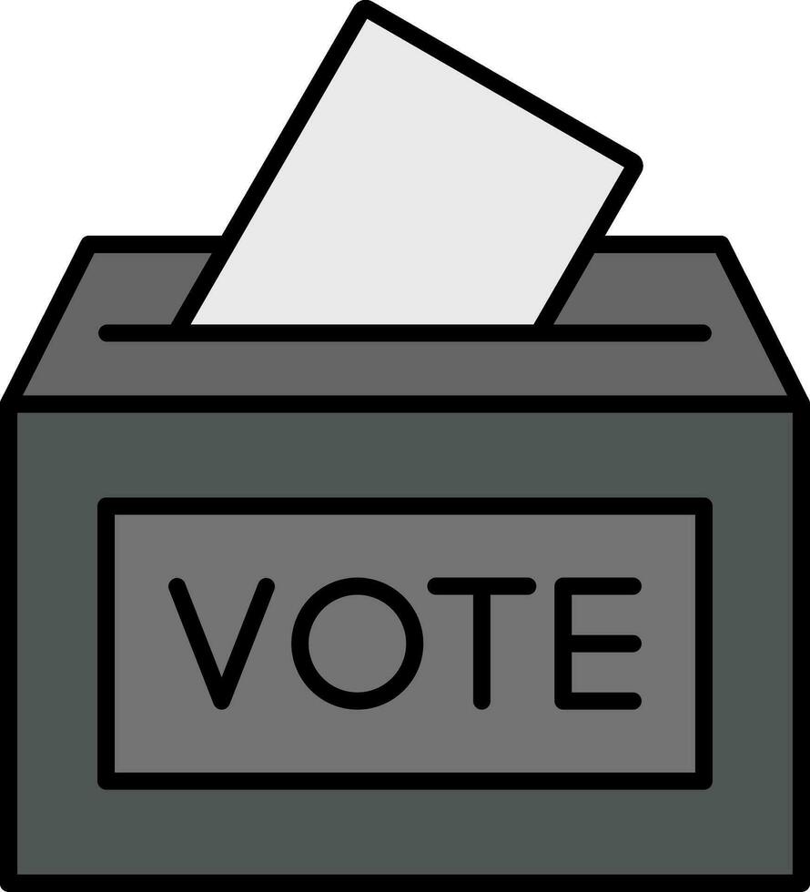 votação cabine linha preenchidas ícone vetor
