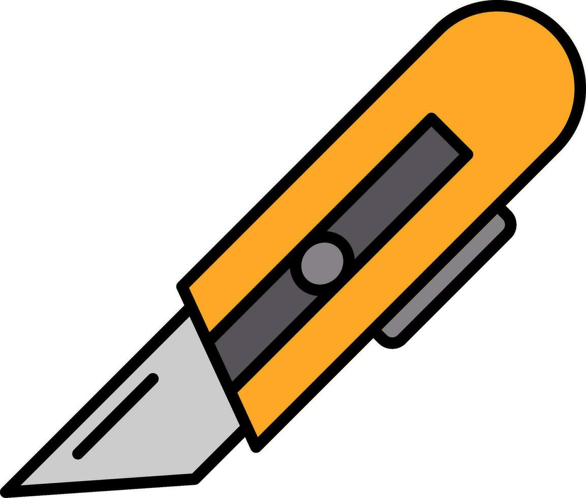 Utilitário faca linha preenchidas ícone vetor