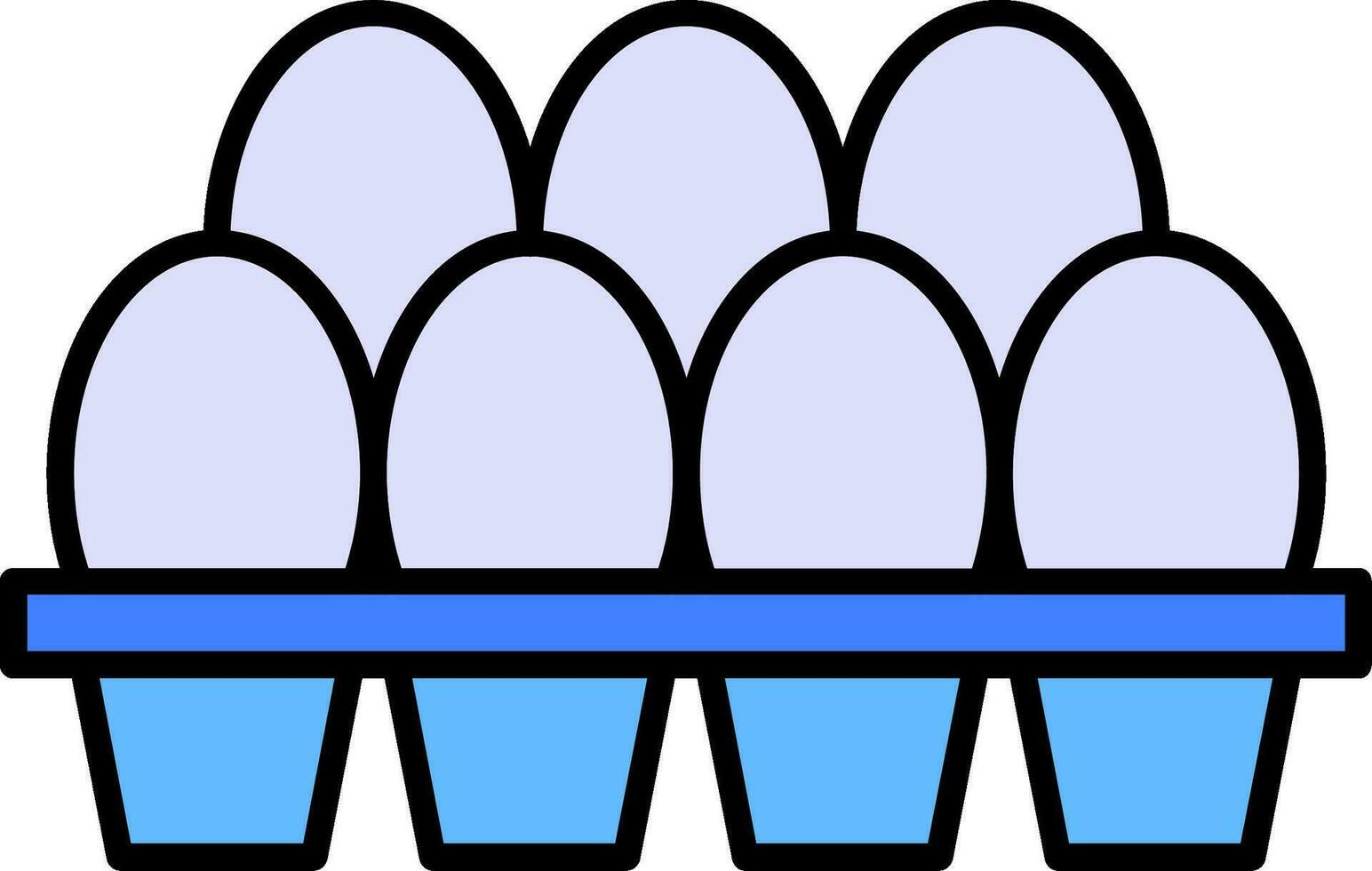 ovo bandeja linha preenchidas ícone vetor